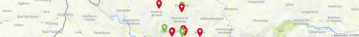 Kartenansicht für Apotheken-Notdienste in der Nähe von Grünbach (Freistadt, Oberösterreich)
